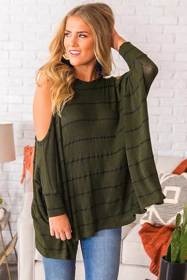 Lattes and Lounging Shift Tunic in Forest