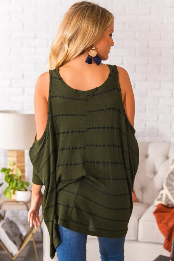 Lattes and Lounging Shift Tunic in Forest