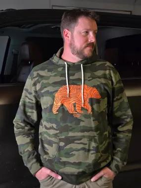 Lifestyle Overland Woodland Camo Topo Bear Hoodie (Unisex)