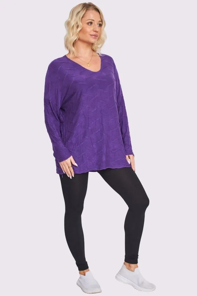 Line Textured Tunic Top