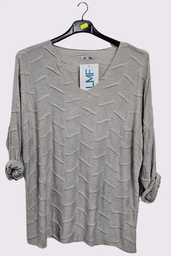 Line Textured Tunic Top