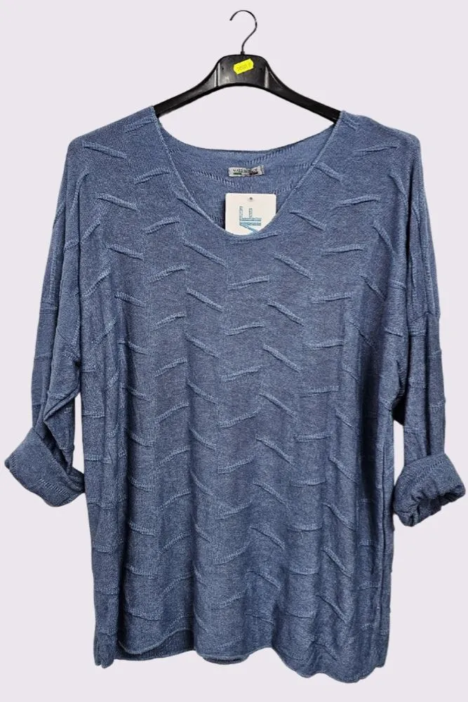 Line Textured Tunic Top