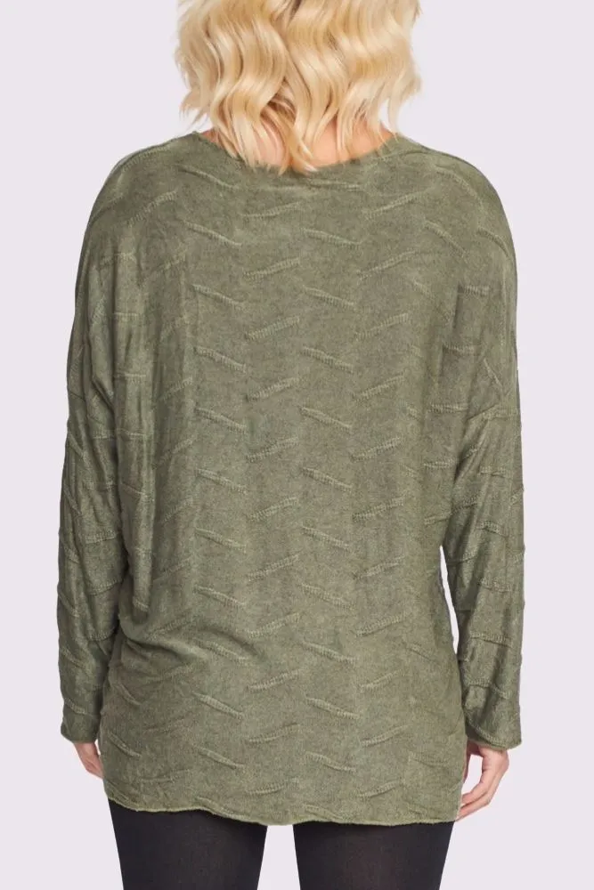 Line Textured Tunic Top