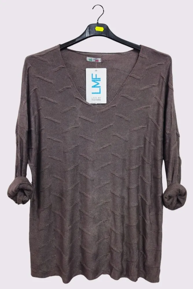 Line Textured Tunic Top