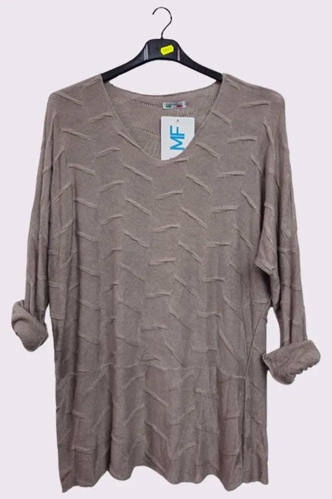 Line Textured Tunic Top