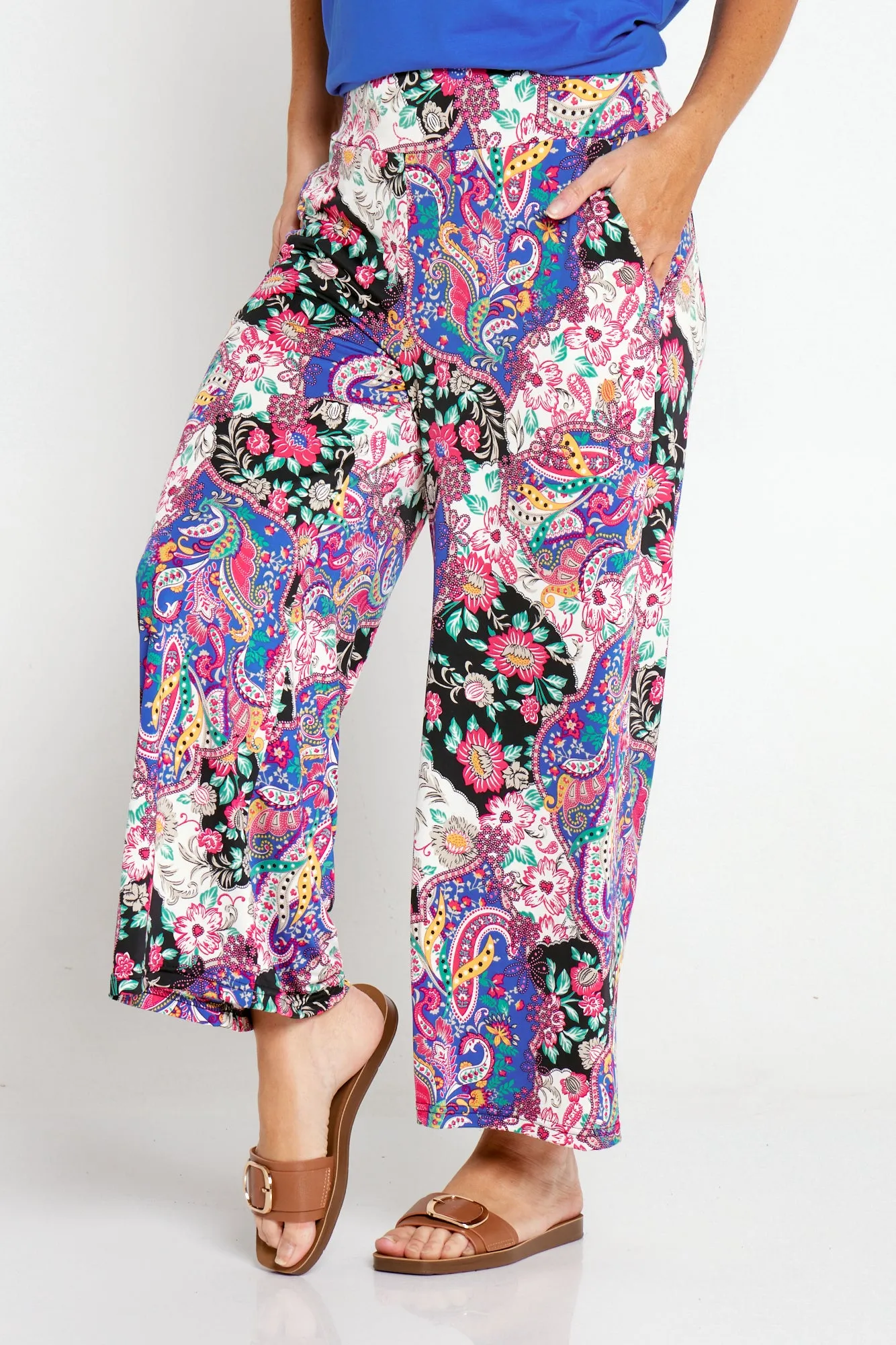 Madison Pants - Pink Paisley