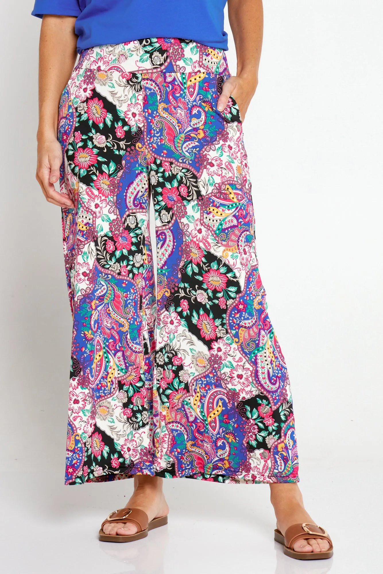 Madison Pants - Pink Paisley