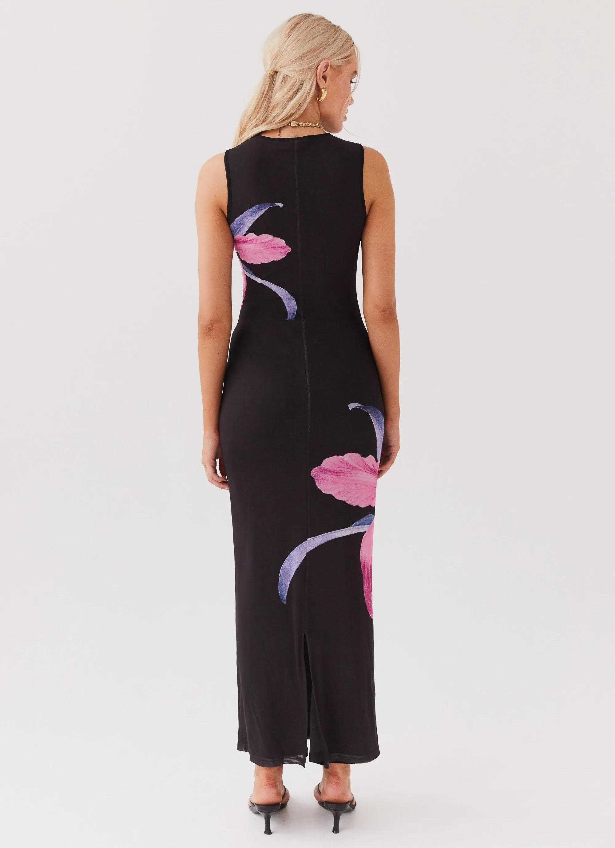 Main Moment Mesh Maxi Dress - Cosmo Floral