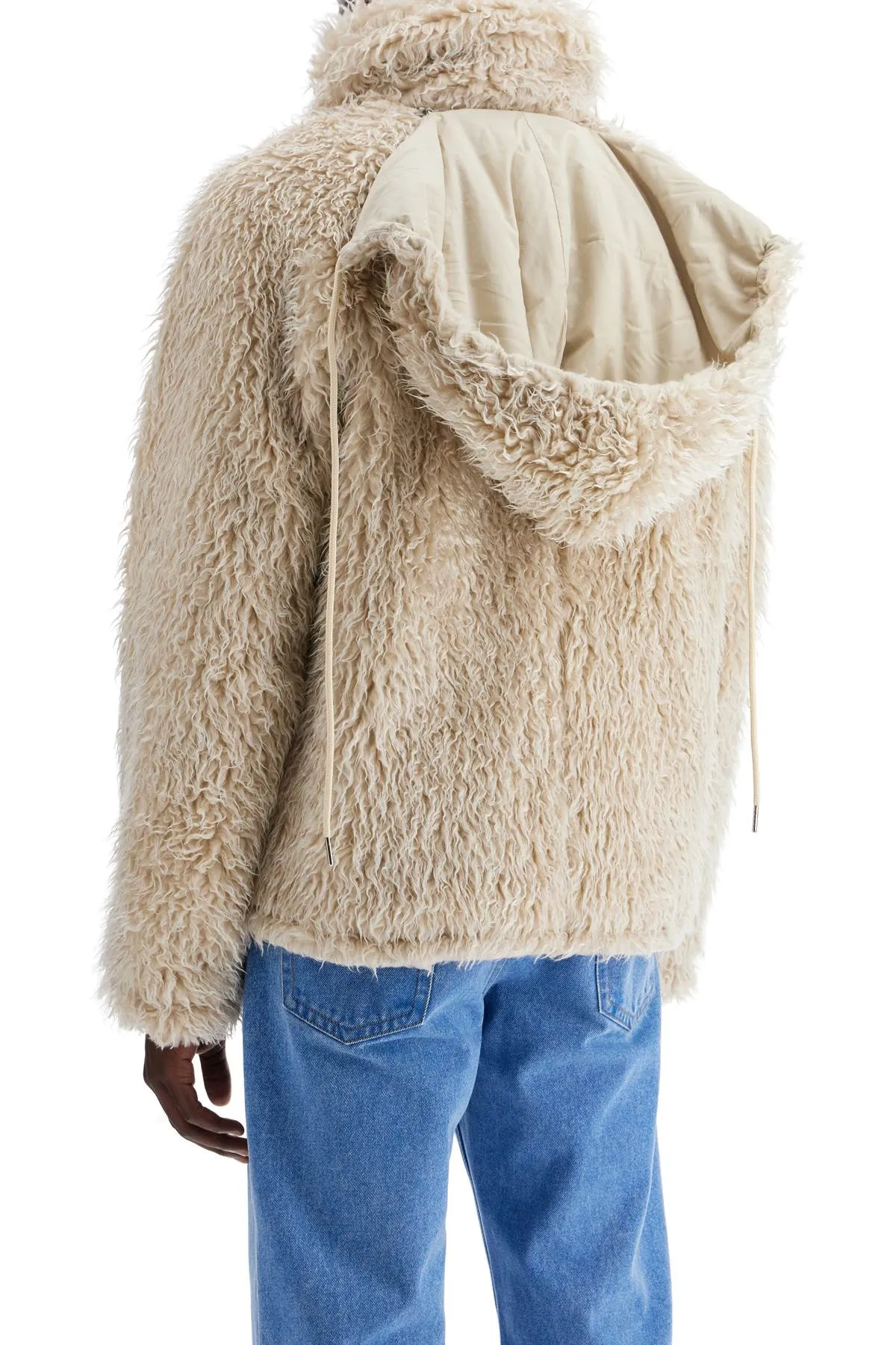 Marni Faux Fur Jacket With Removable Hood.