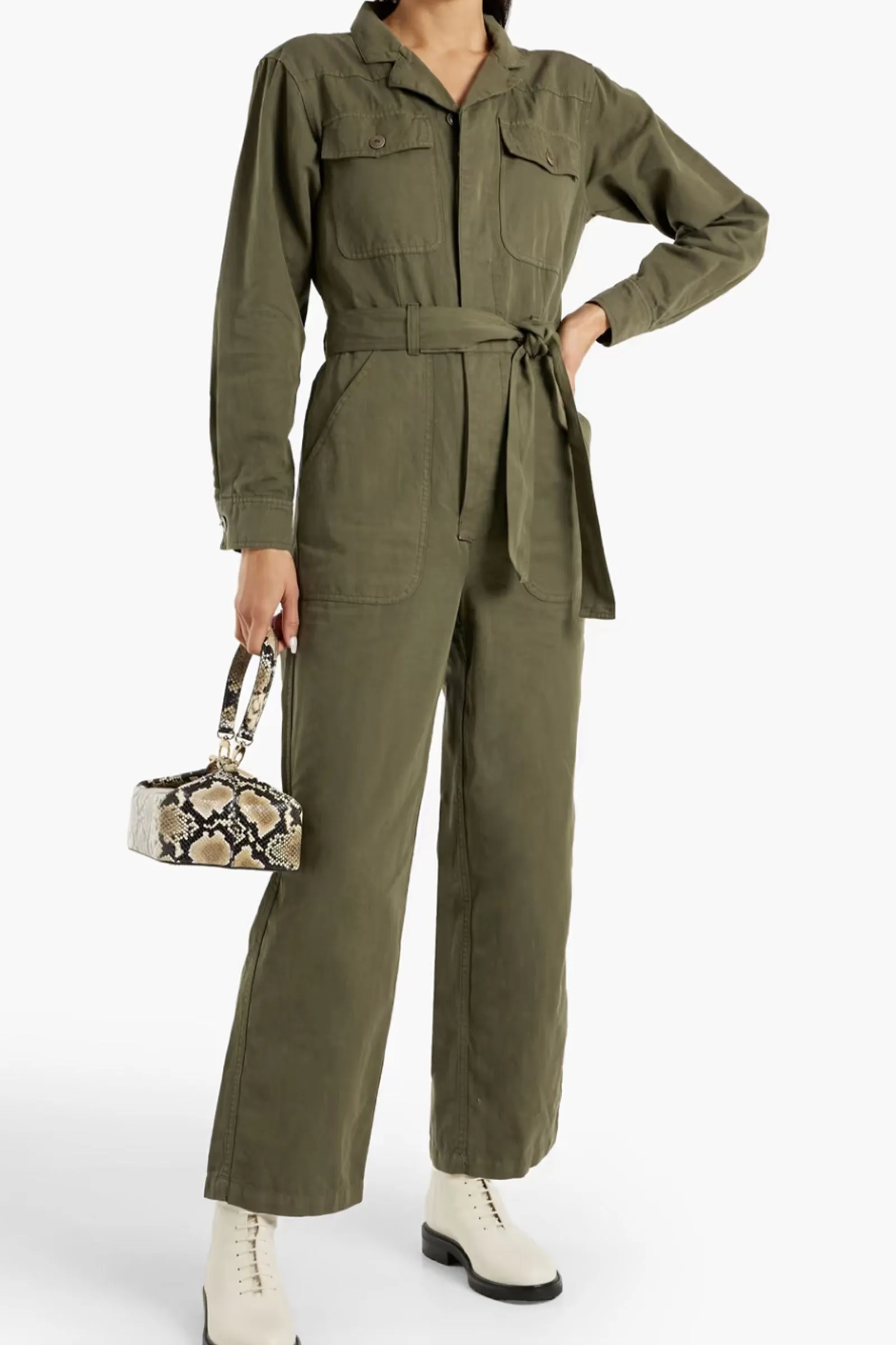 Mel Cotton And Linen-Blend Twill Jumpsuit