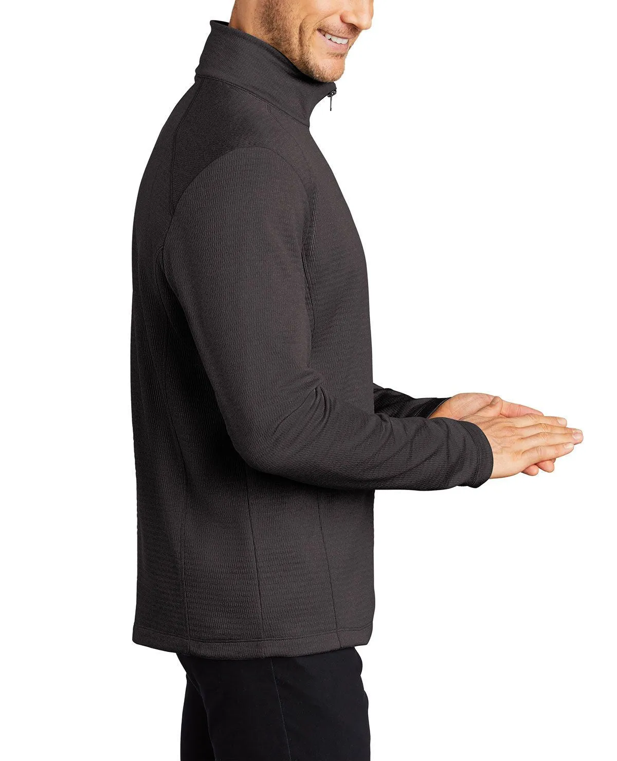 Men's Quarter-Zip Diamond Heather Fleece Pullover