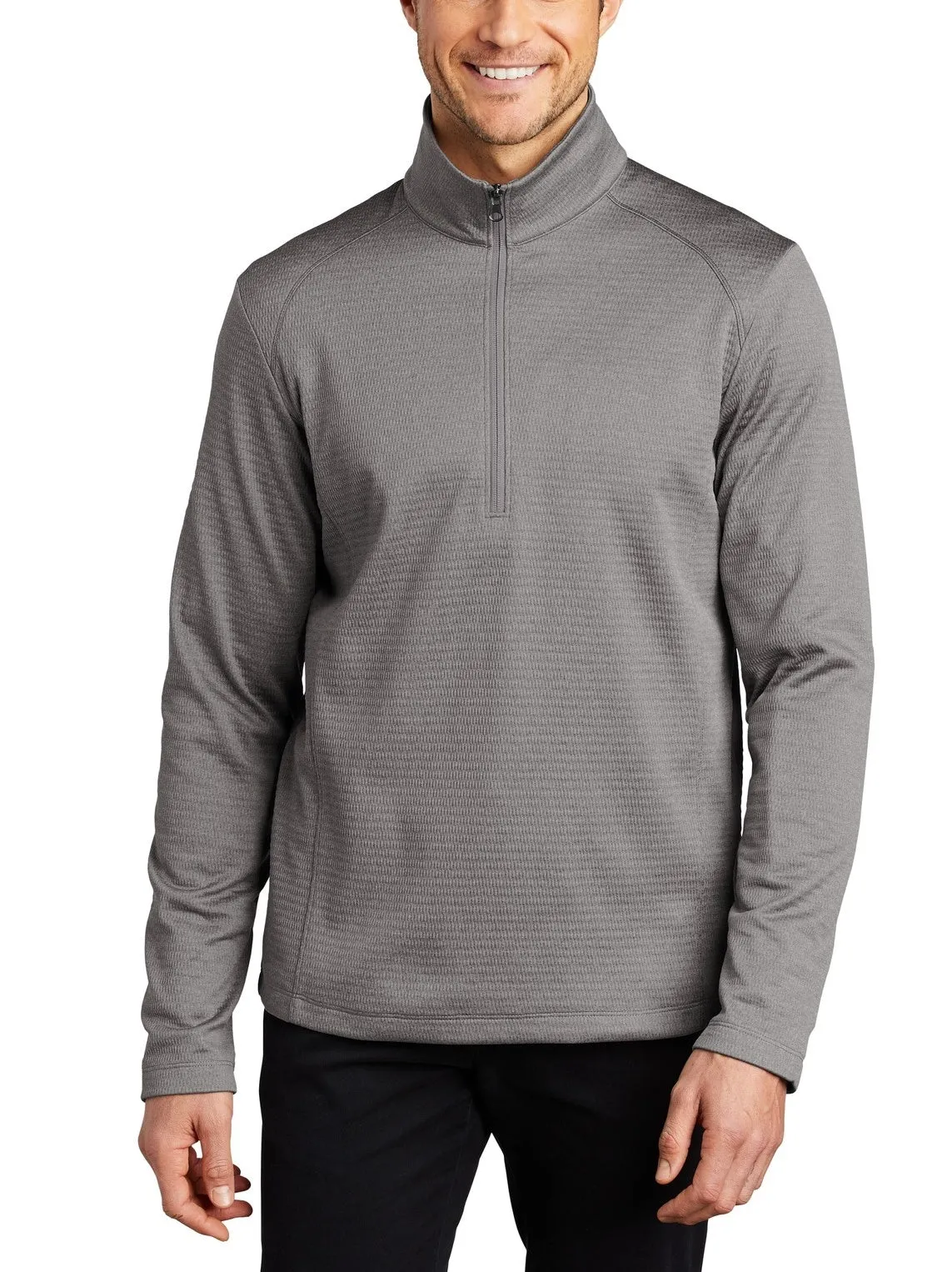 Men's Quarter-Zip Diamond Heather Fleece Pullover