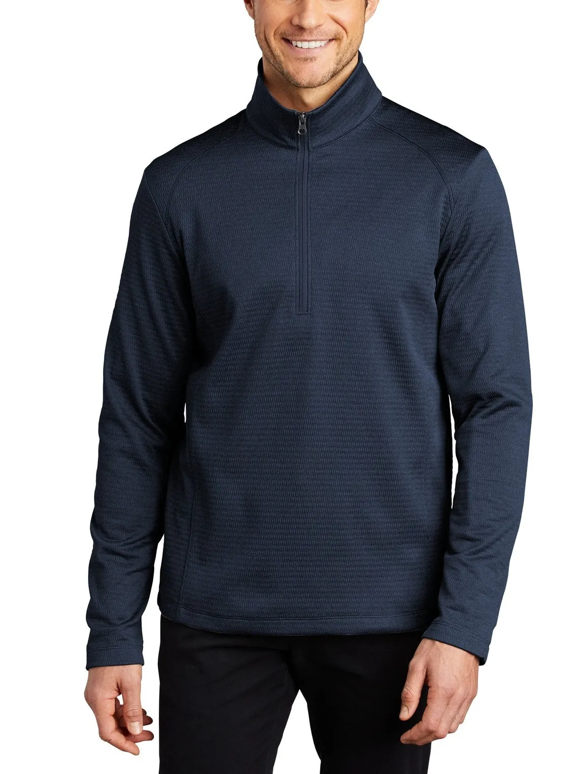 Men's Quarter-Zip Diamond Heather Fleece Pullover