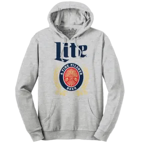 Miller Lite Logo Hooded Sweatshirt - Gray