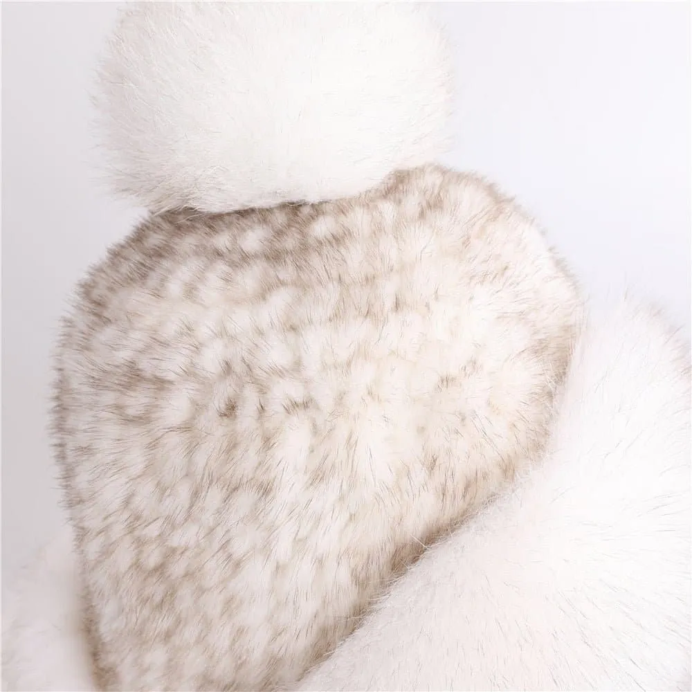 Mink Fur Bomber Cap