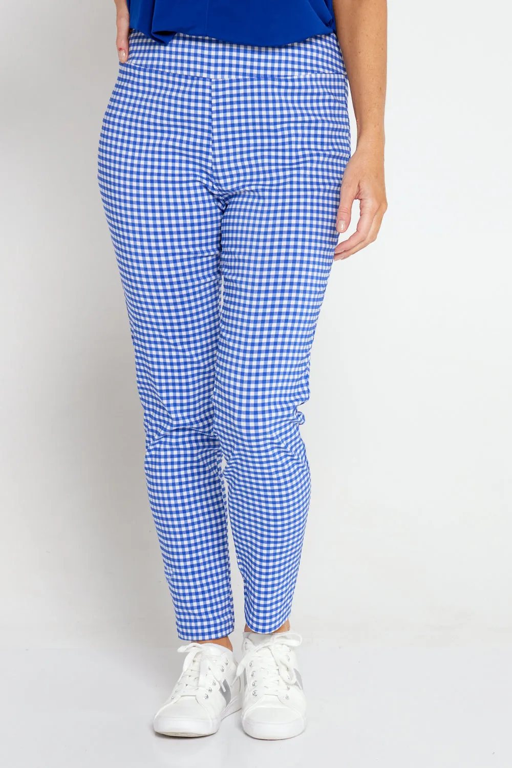 Moira Pants - Royal Blue Gingham