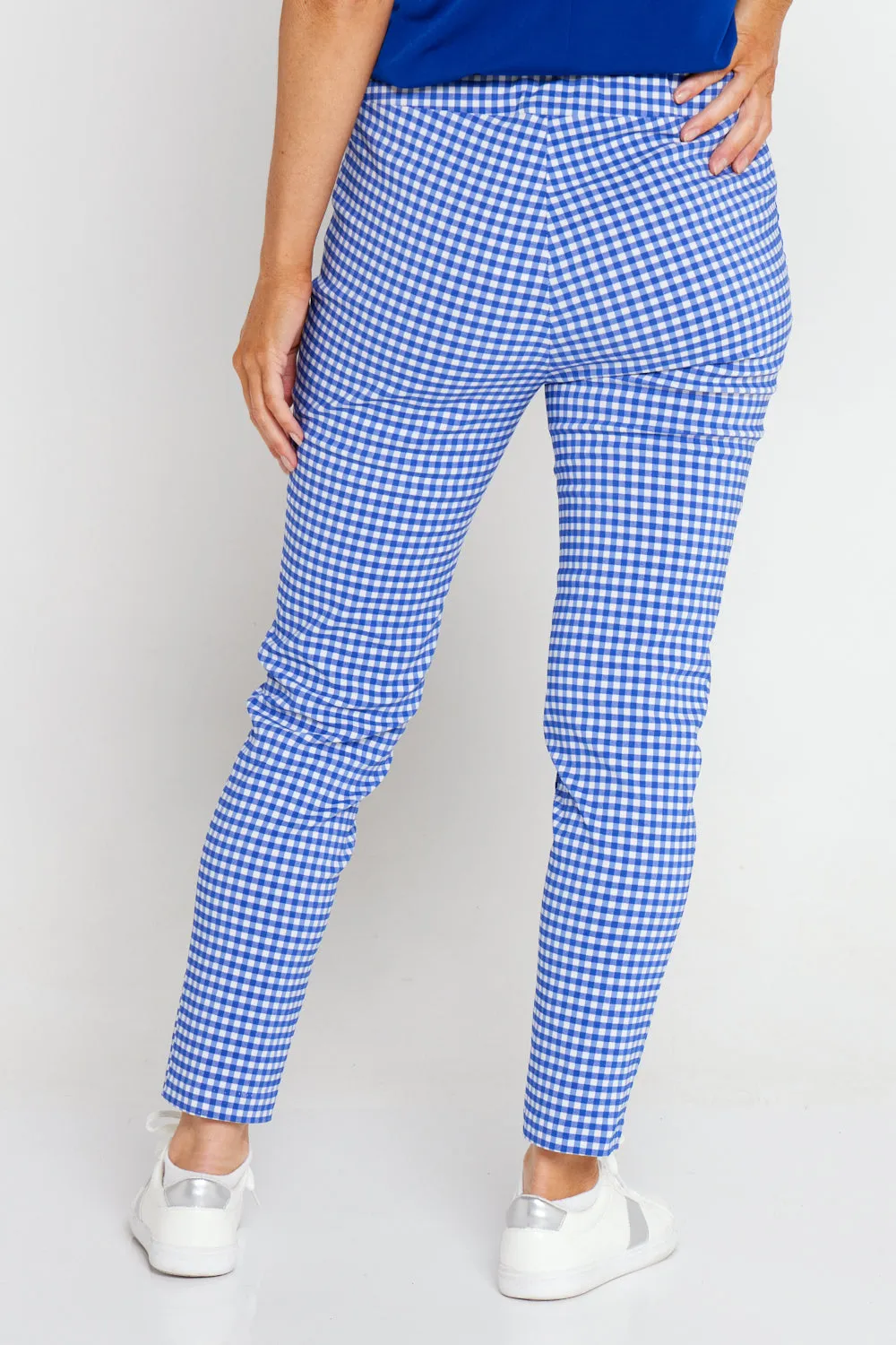 Moira Pants - Royal Blue Gingham