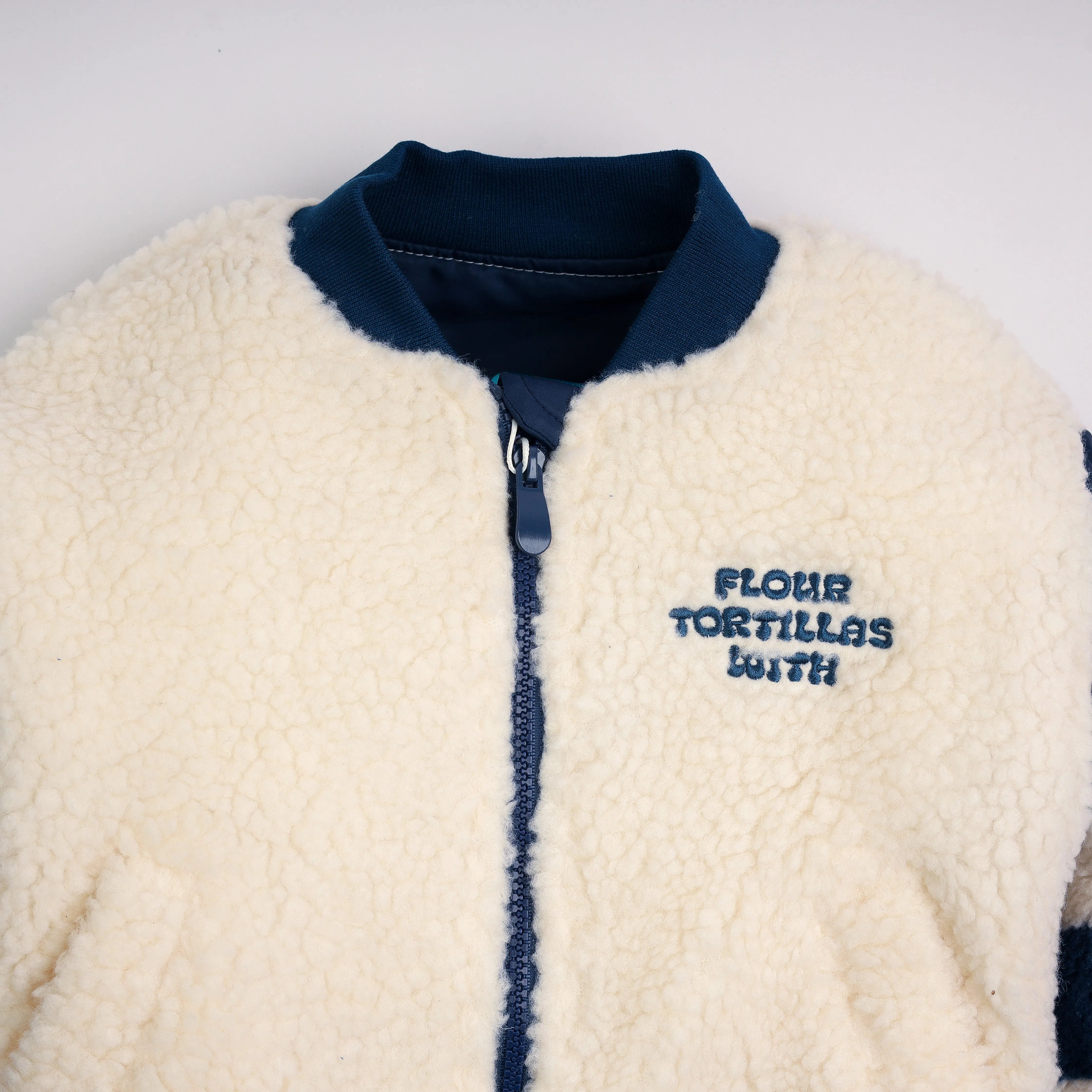 Navy Fur Jacket For Boys 7201