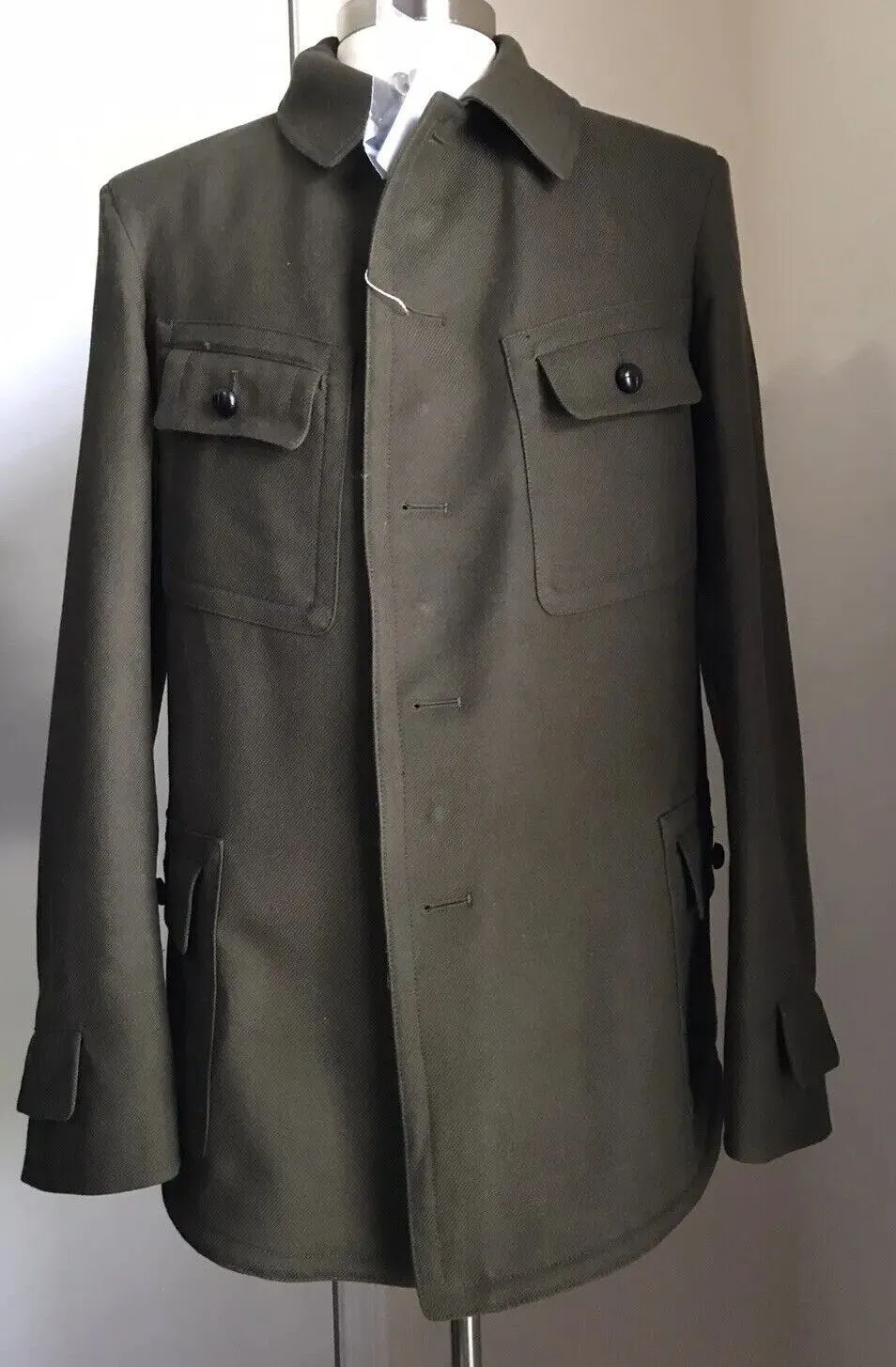 New $2790 Maison Margiela Kaban Faux Fur-Lined Jacket Coat Olive Green 38/48 Ita