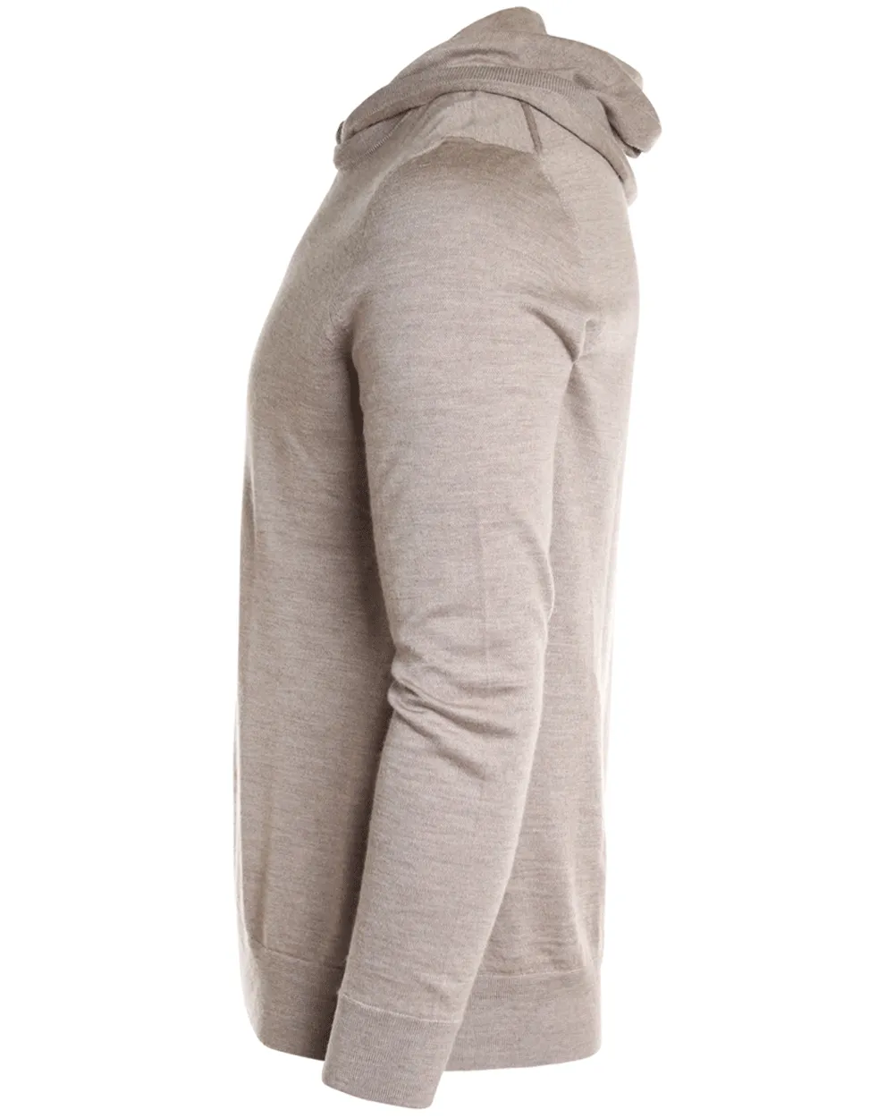 Oatmeal Lightweight Cashmere Blend Hoodie