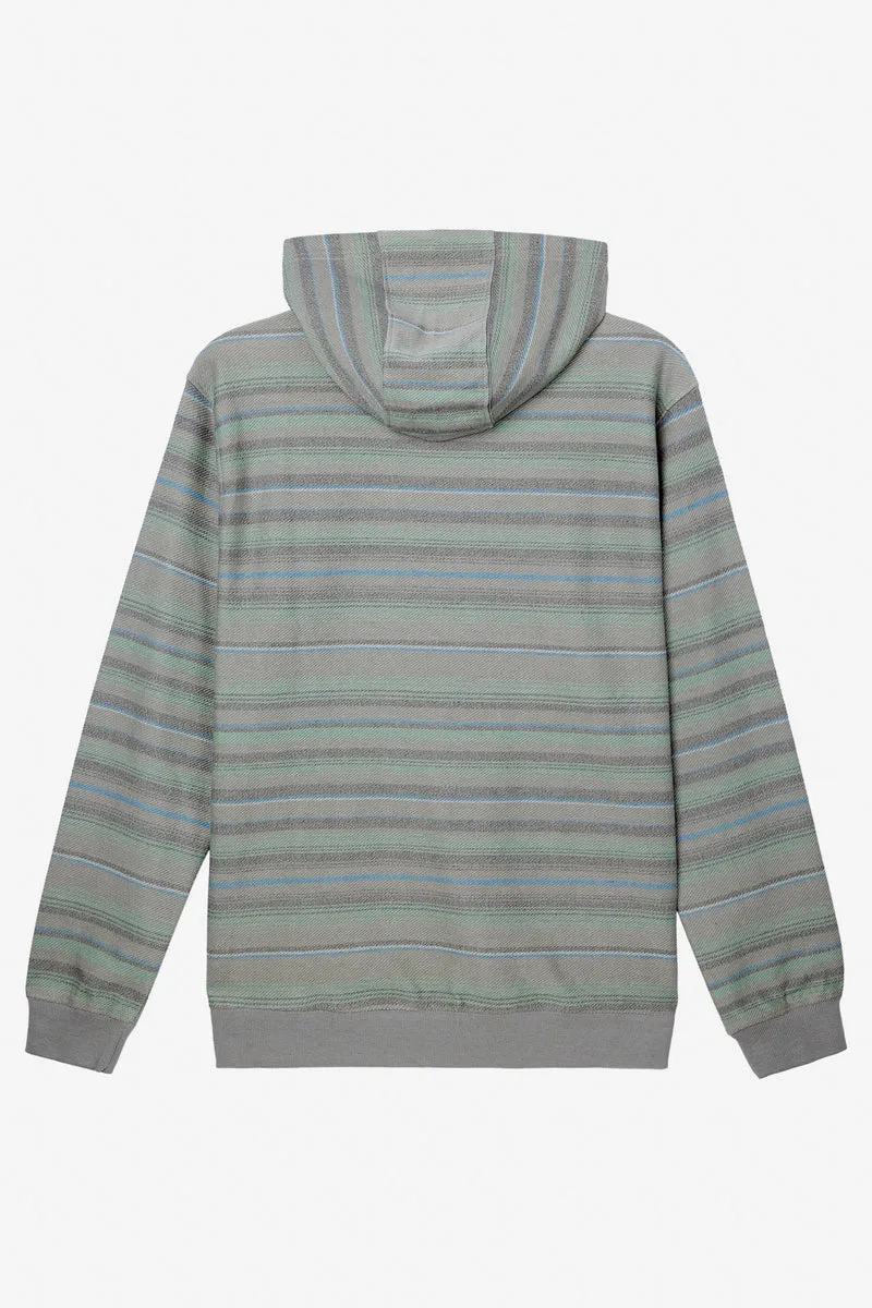 O'Neill Bavaro Stripe Pullover Sweatshirt-Light Grey