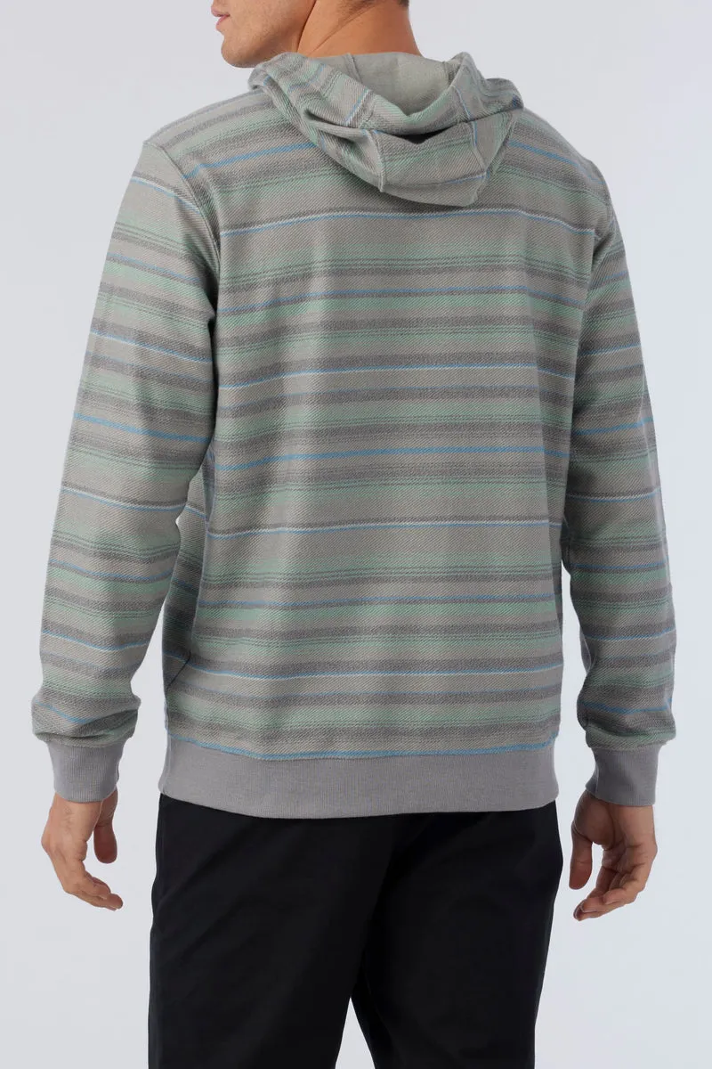 O'Neill Bavaro Stripe Pullover Sweatshirt-Light Grey