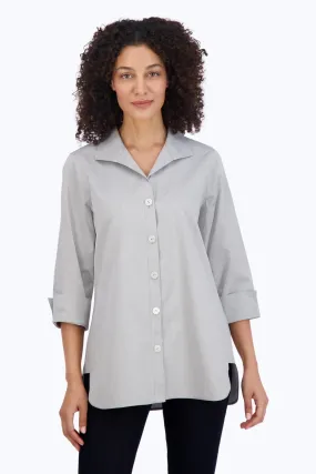 Pandora Pinpoint No Iron 3/4 Sleeve Tunic, Silver