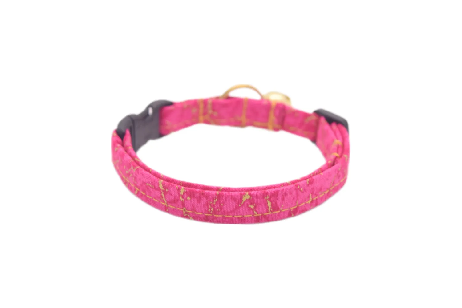 Pink & Gold Marble Cat Collar