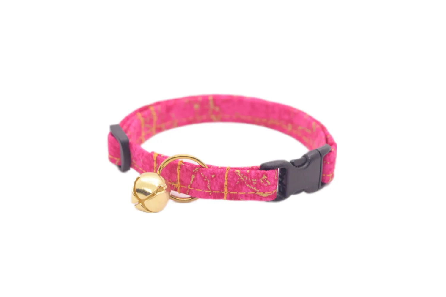 Pink & Gold Marble Cat Collar