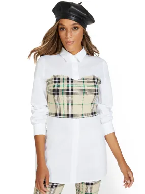 Plaid Tunic Twofer Top