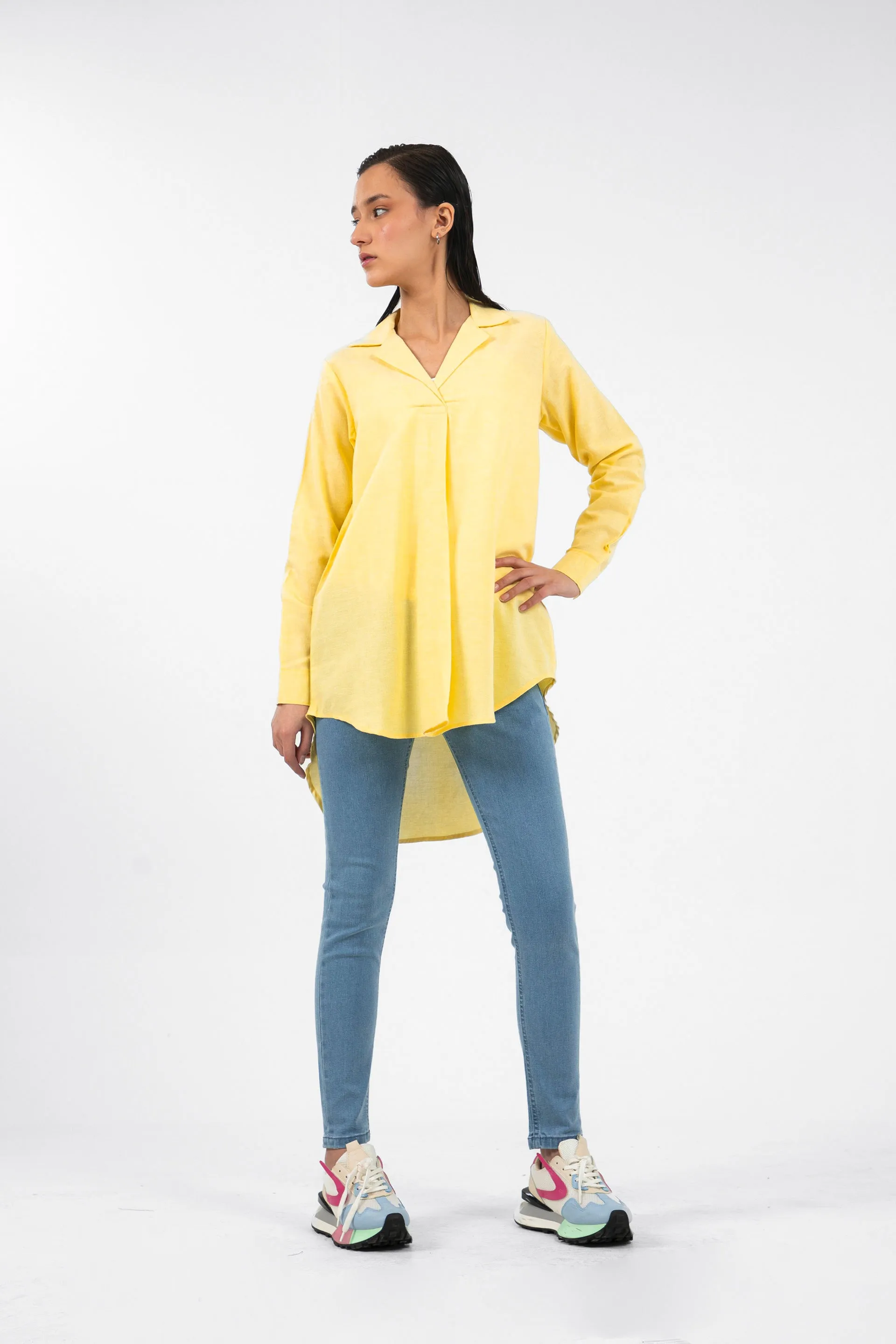 Pleated Tunic Yellow