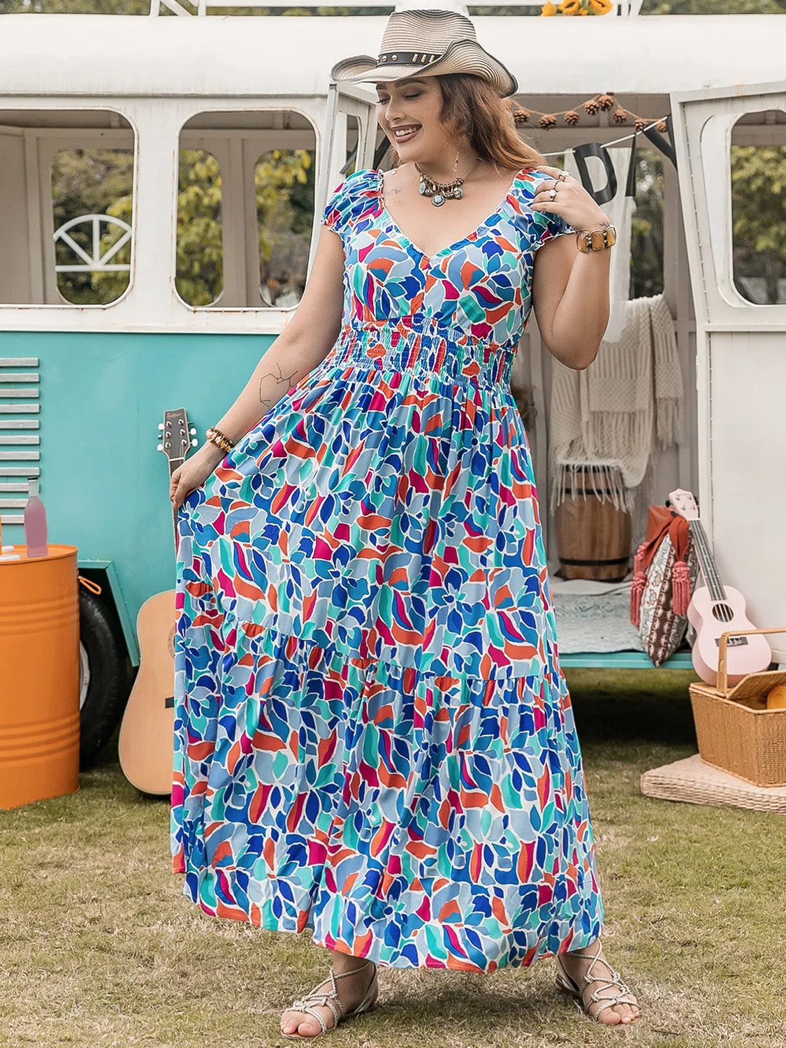 Plus Size Floral Maxi Dress