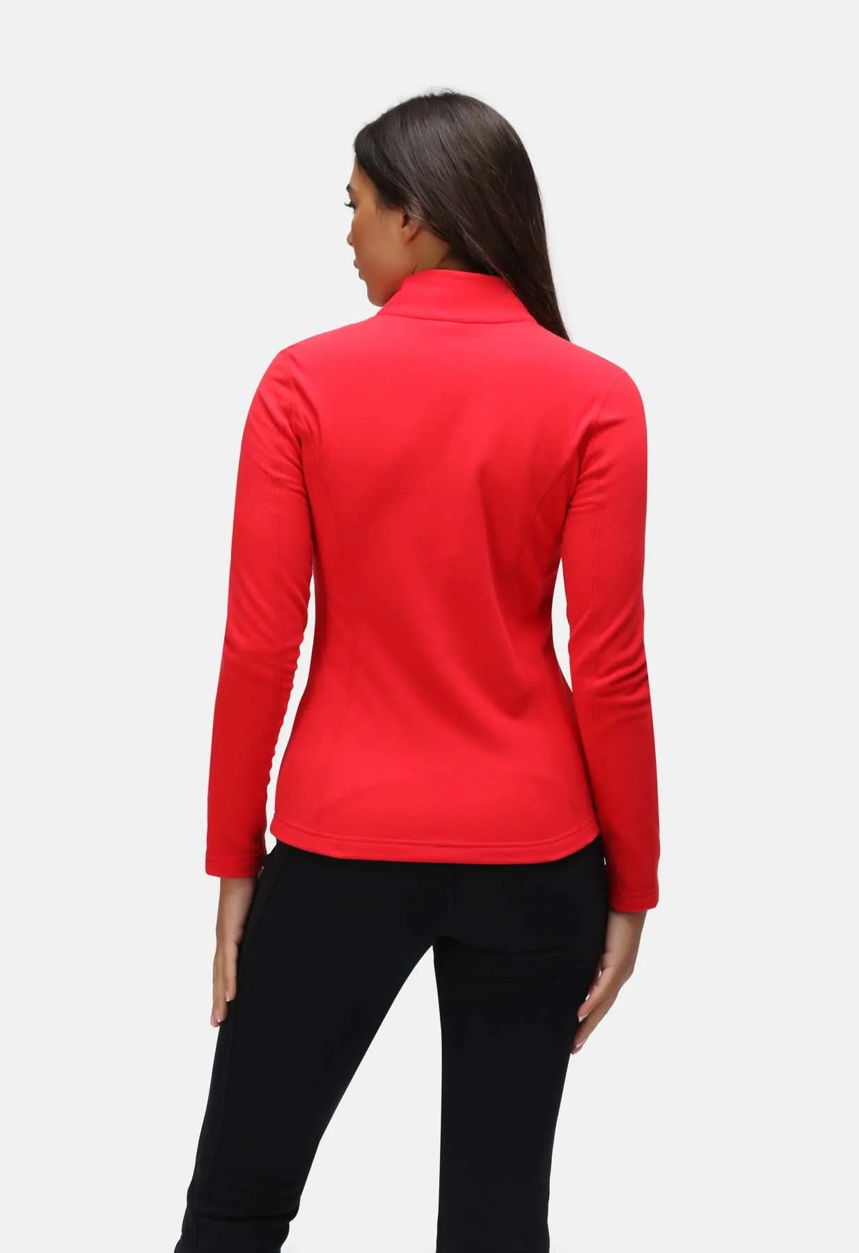 Poivre Blanc Micro Fleece Jacket in Scarlet Red