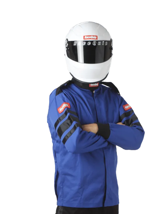 RaceQuip Single Layer Fire Suit Jacket - Blue - Small - 111022