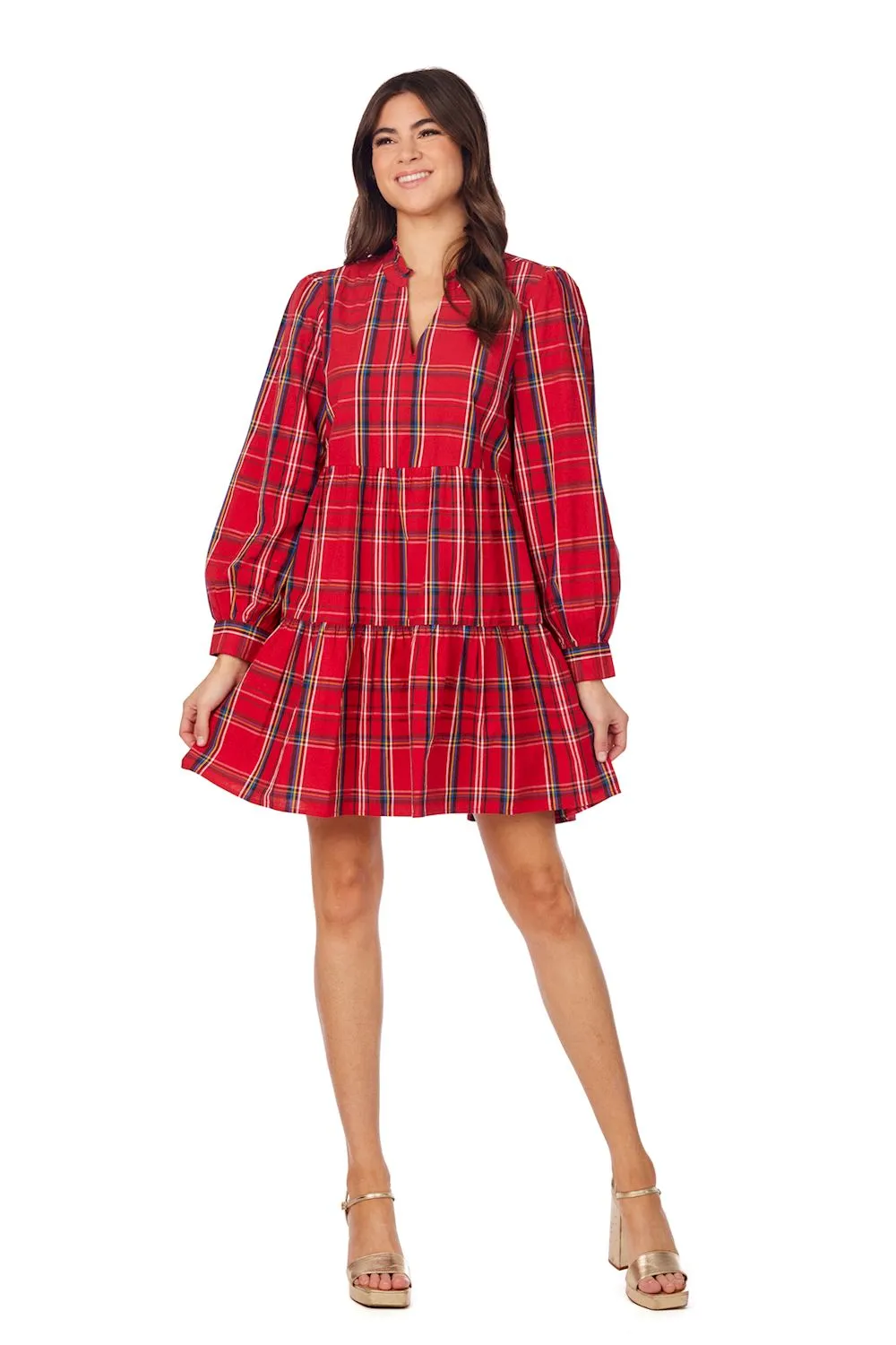 Red Shannon Plaid Dress