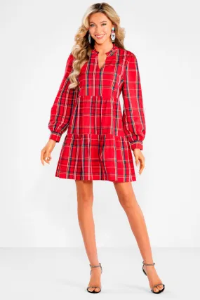 Red Shannon Plaid Dress