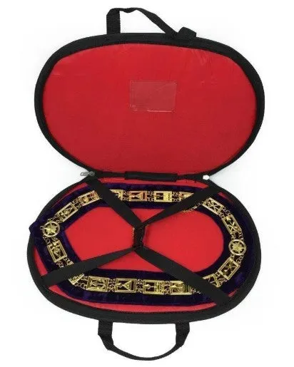 Rose Croix - Regalia Chain Collar - Gold/Silver on Blue   Free Case