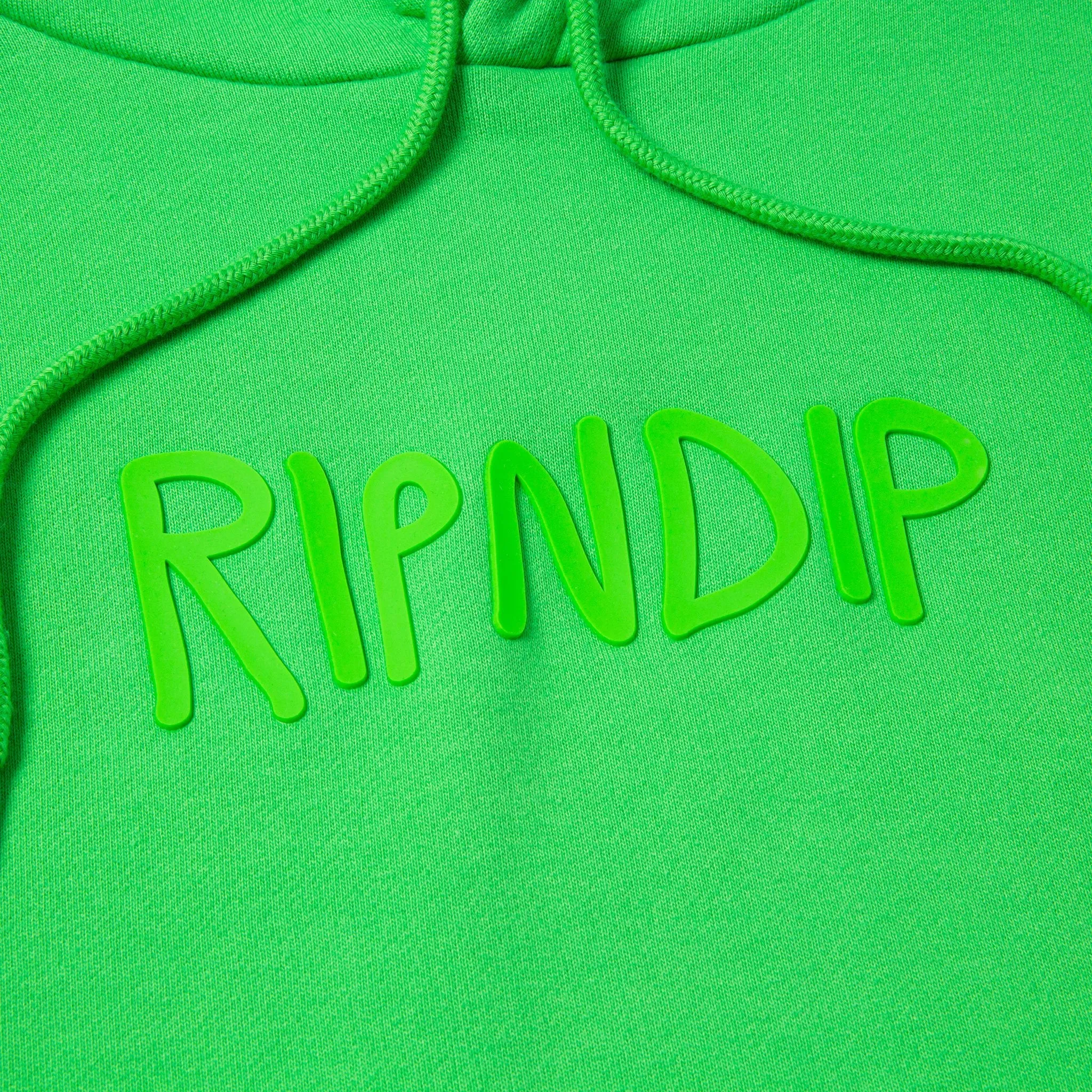 Rubber Logo Hoodie (Lime Green)