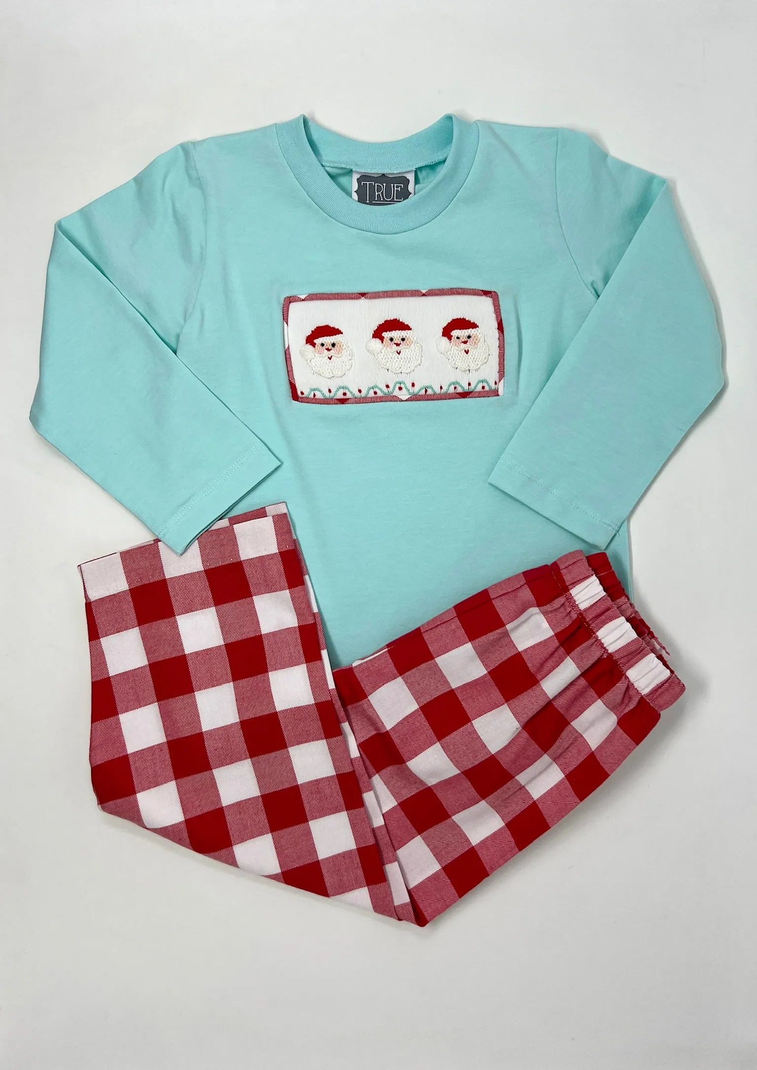 Santa Smocked Boys Tee Set