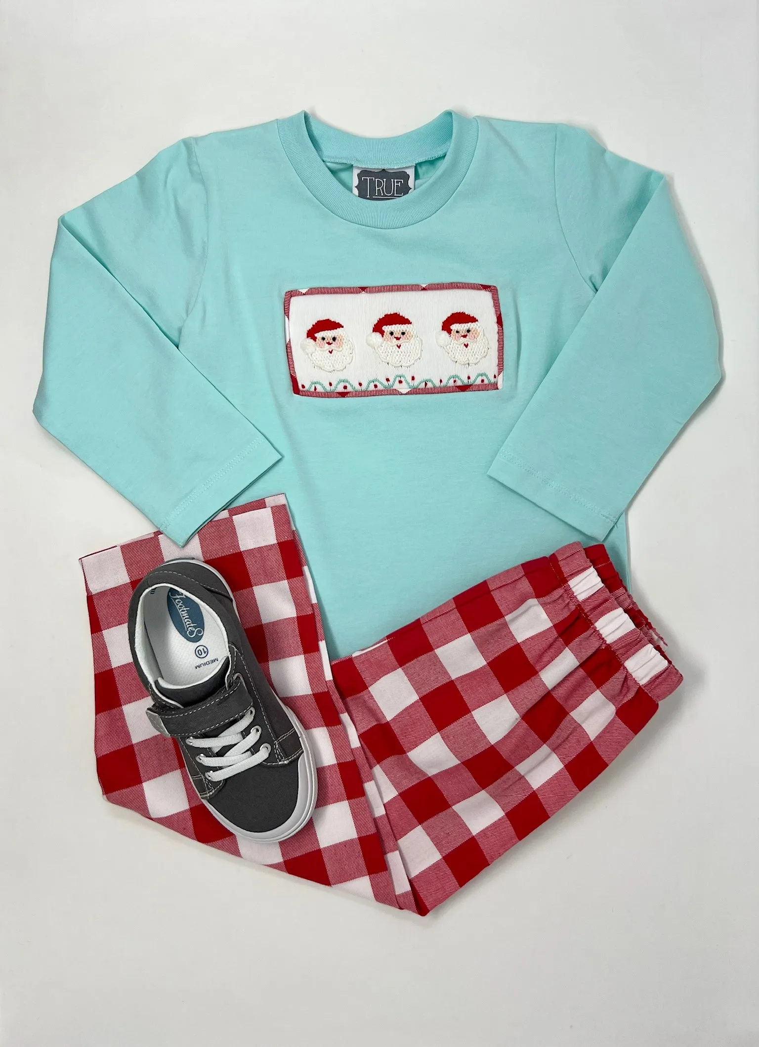 Santa Smocked Boys Tee Set