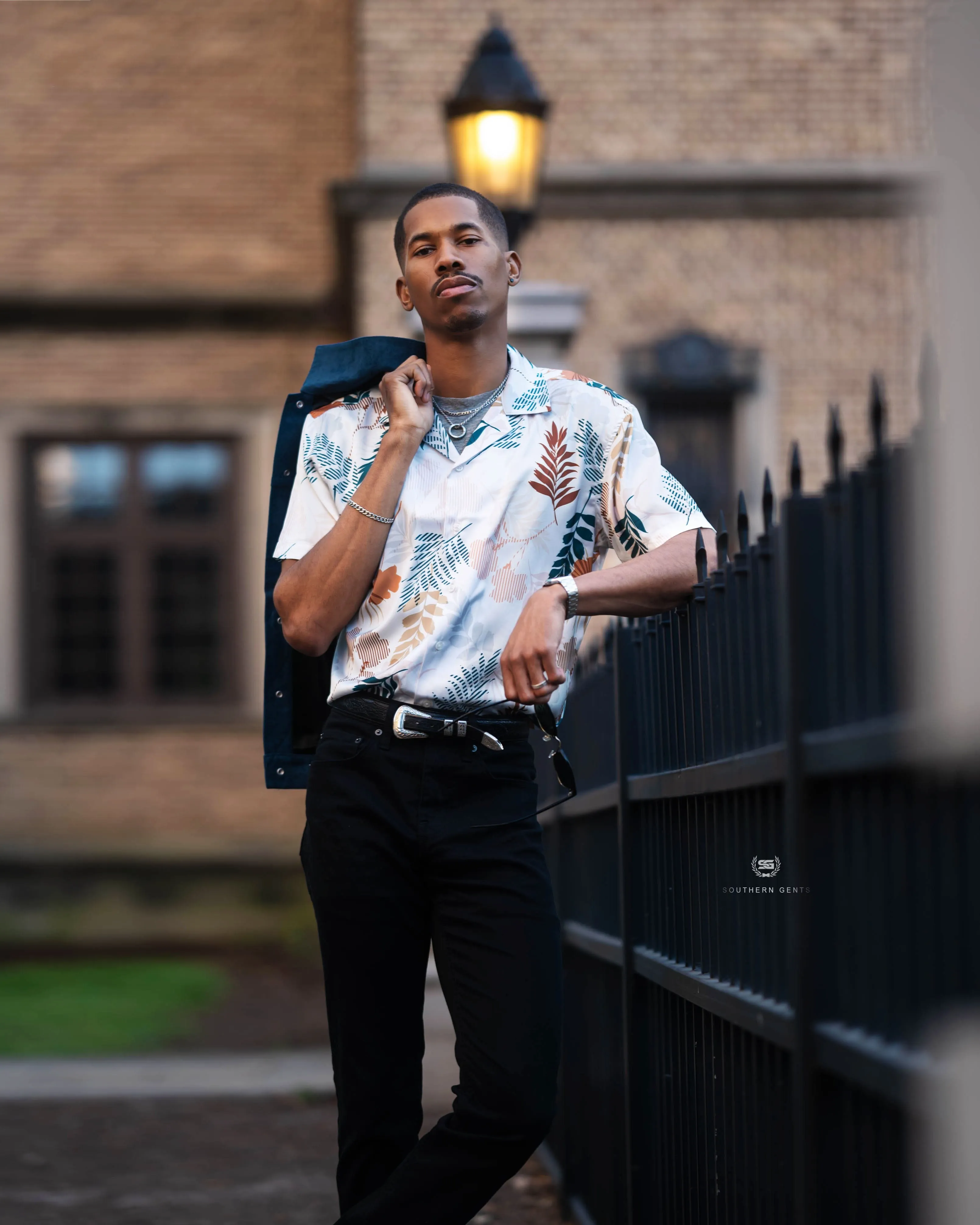 SG Camp Collar Shirt - Ivory Floral