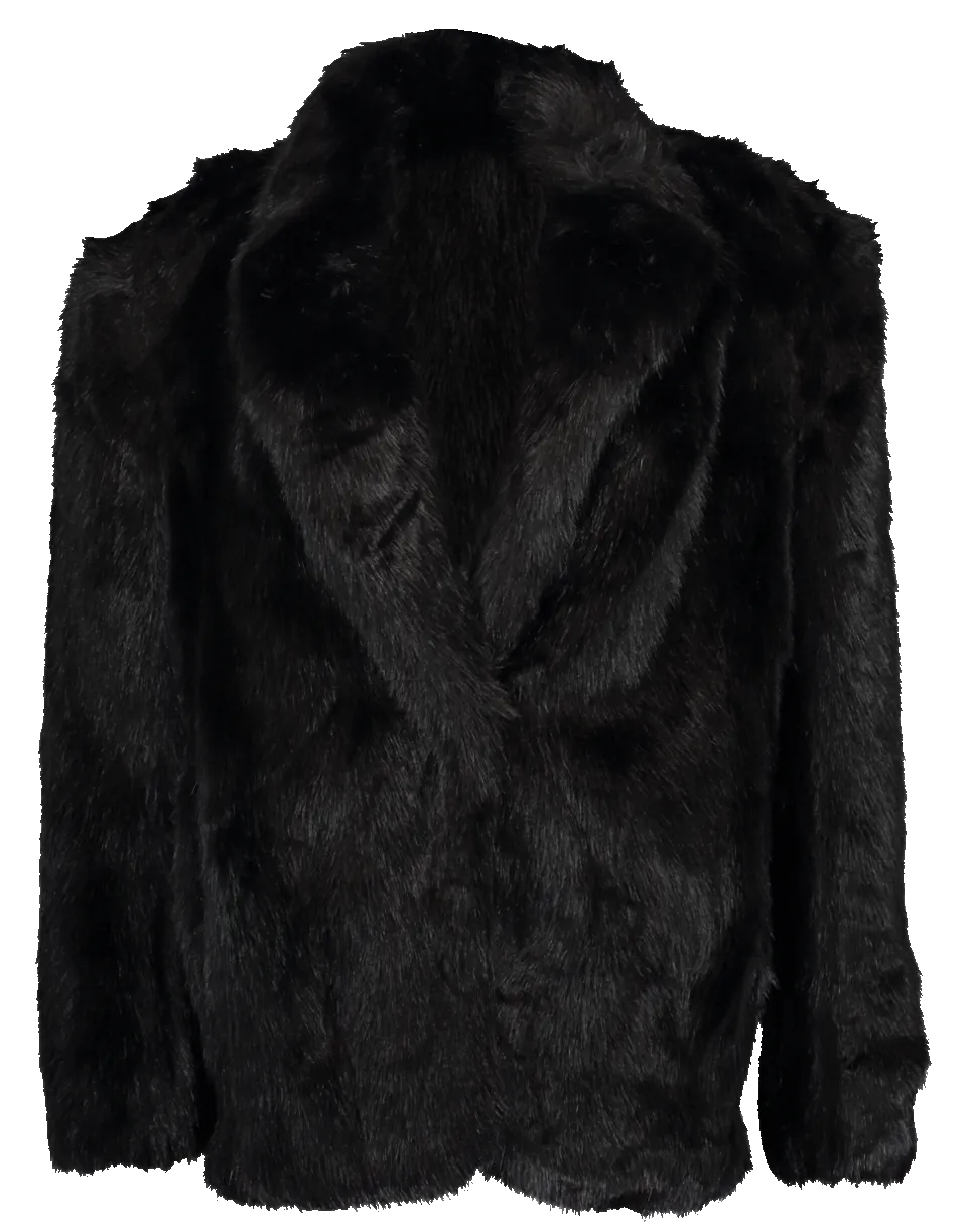 Single Breasted Faux Fur Jacket