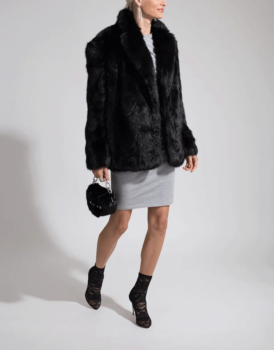 Single Breasted Faux Fur Jacket