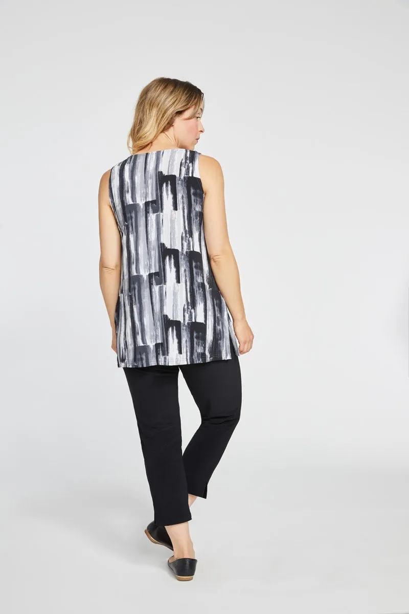 Sleeveless Nu Ideal Tunic | Brushstroke Grey