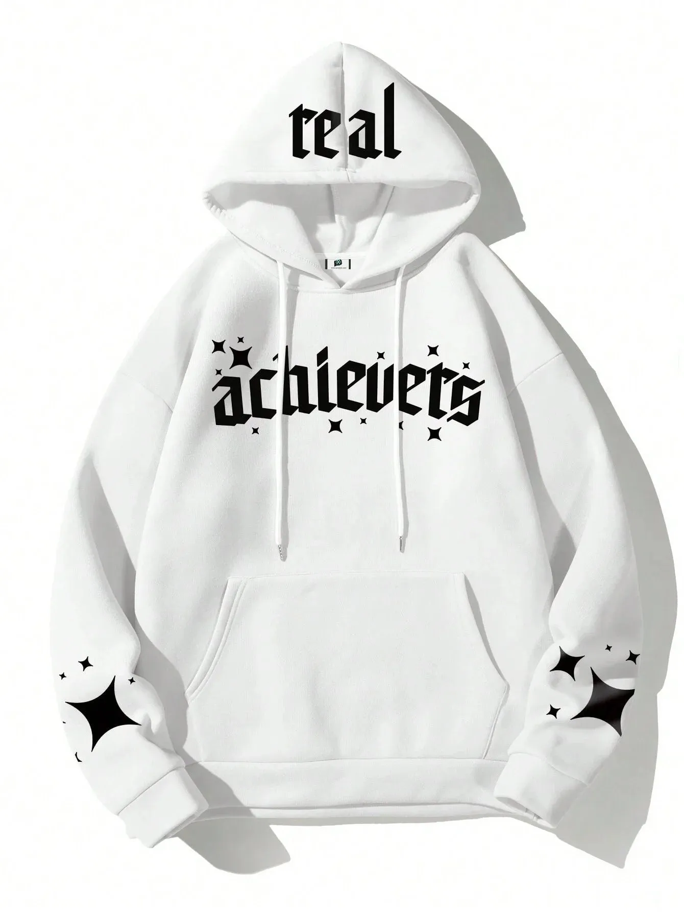 SXV  'real achevers’ Printed Cool Aesthetic Sweatshirt Hoodie