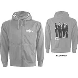 The Beatles Unisex Zipped Hoodie: White Album (Back Print)