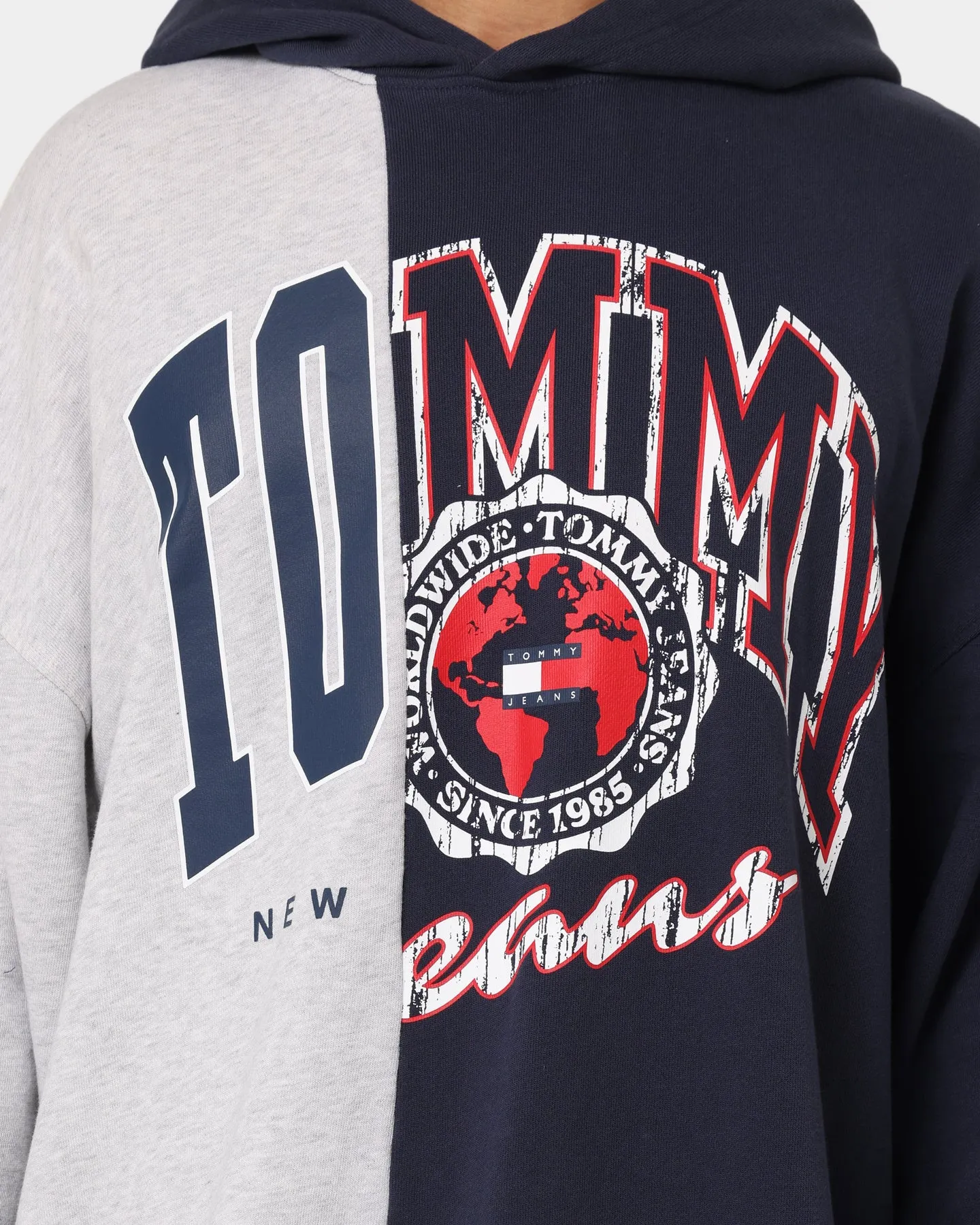 Tommy Jeans Archive Cut And Sew Hoodie Twilight Navy