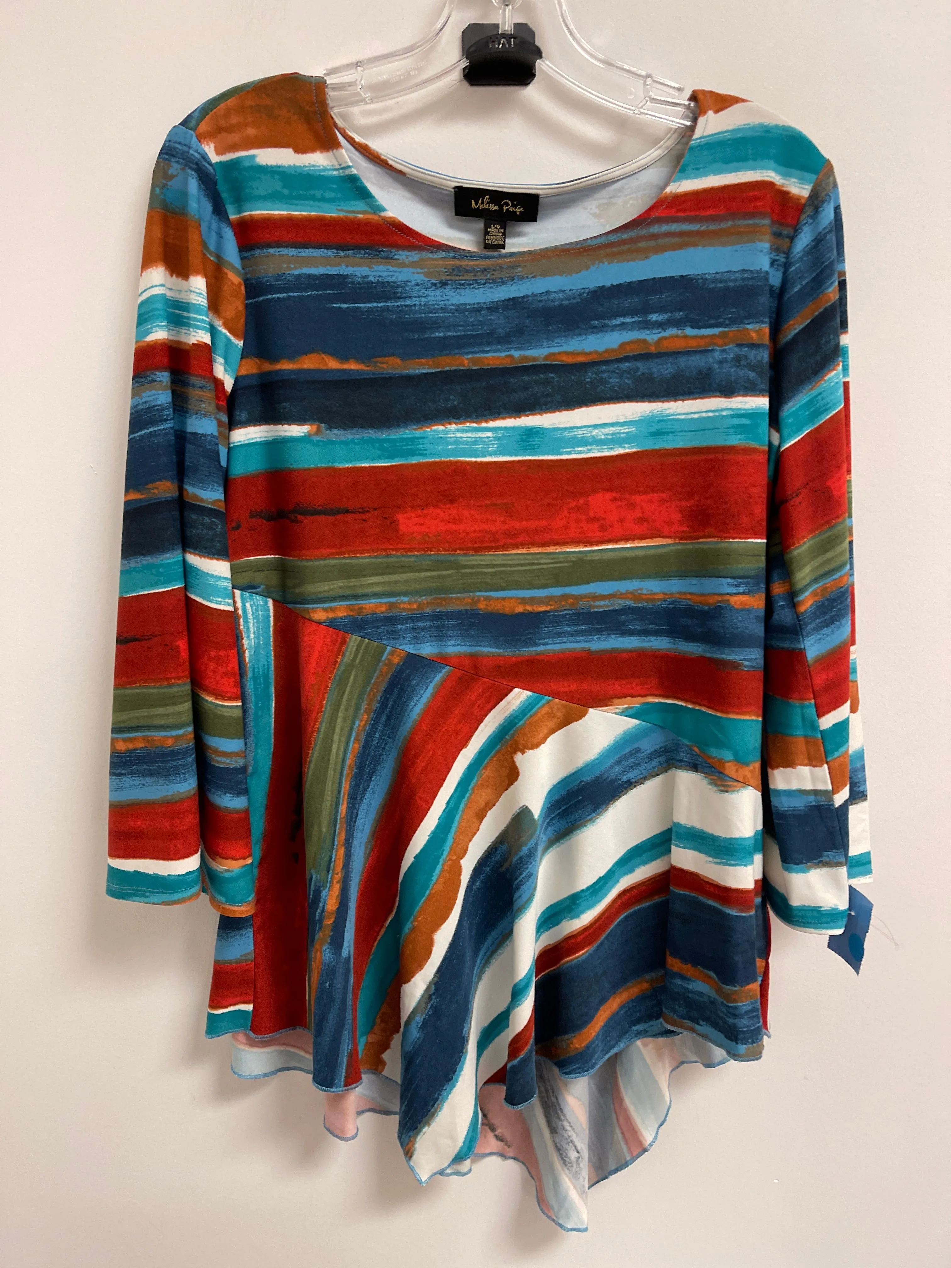 Tunic Long Sleeve By Melissa Paige In Multi-colored, Size: L