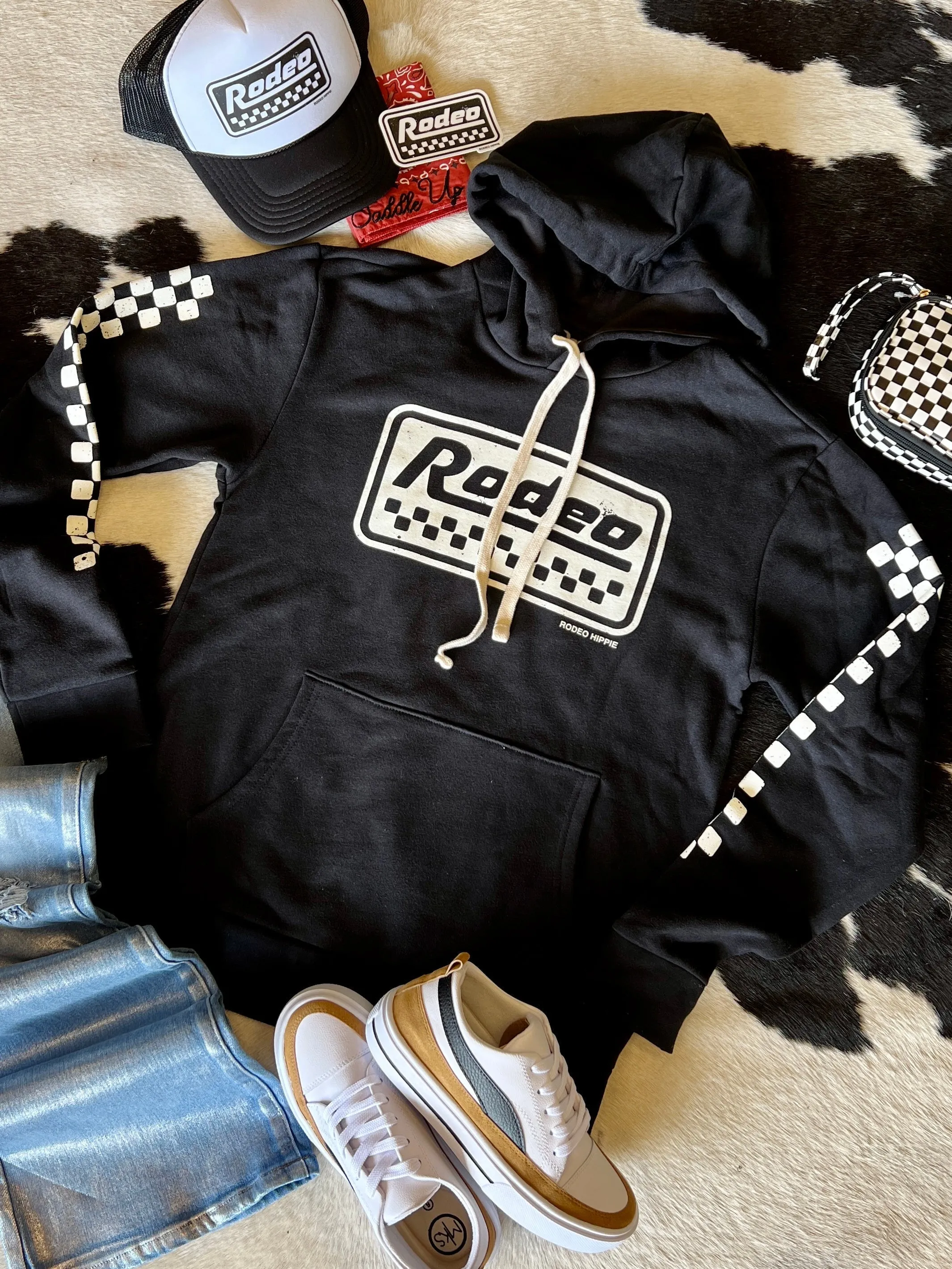 Unisex Rodeo Racer Black Hoodie