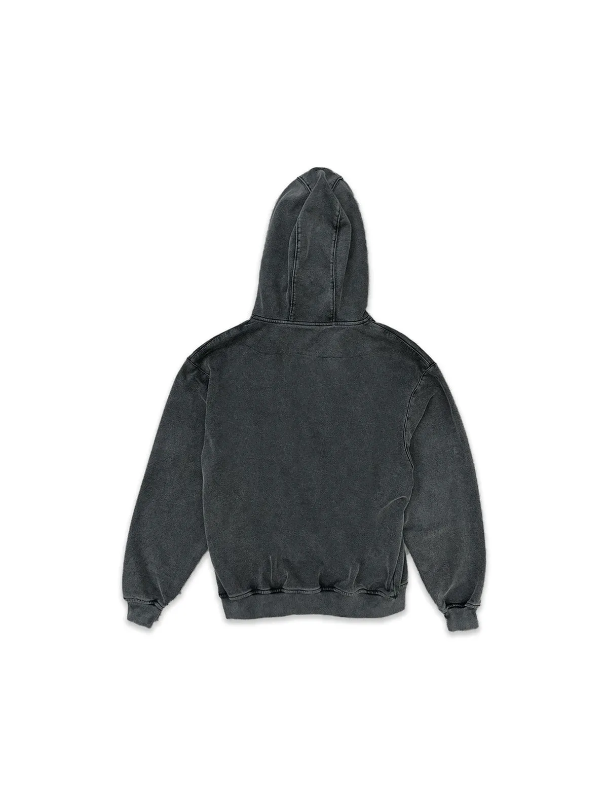 UNREAL OG Iron logo Hoodie Stone Washed Black